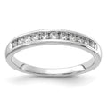14k White Gold 1/3 carat Lab Grown Diamond VS/SI+ G+ Complete Channel Set Band