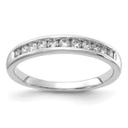 14k White Gold 1/3 carat Lab Grown Diamond VS/SI+ G+ Complete Channel Set Band