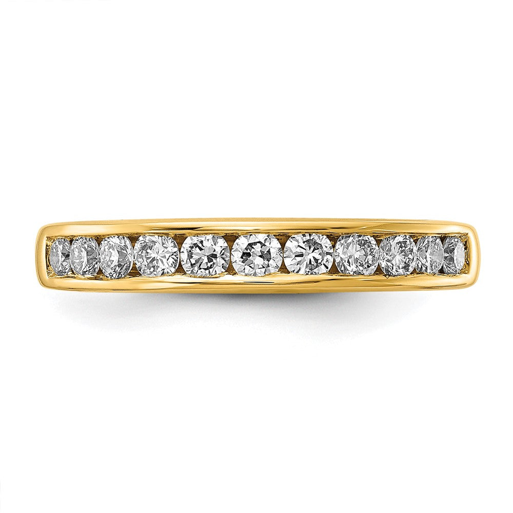 14k 1/5 carat Lab Grown Diamond VS+ F+ Complete Channel Set Band