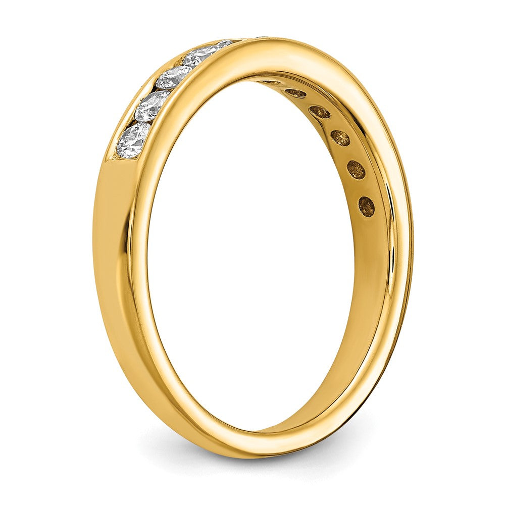 14k 1/2 carat Lab Grown Diamond VS+ F+ Complete Channel Set Band