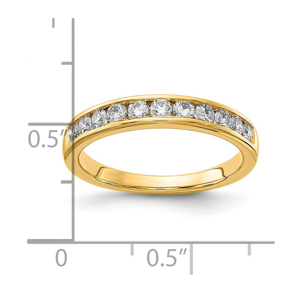 14k 1/5 carat Lab Grown Diamond VS+ F+ Complete Channel Set Band