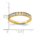 14k 1/5 carat Lab Grown Diamond VS+ F+ Complete Channel Set Band