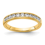 14k 1/5 carat Lab Grown Diamond VS+ F+ Complete Channel Set Band
