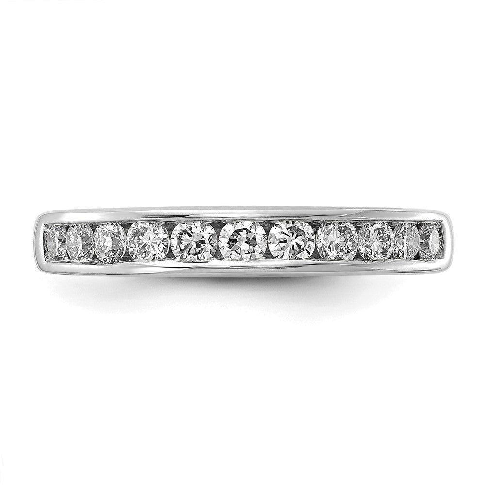 14k White Gold 1/2 carat Lab Grown Diamond VS+ F+ Complete Channel Set Band