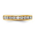 14k 3/4 carat Lab Grown Diamond VS/SI+ G+ Complete Channel Set Band