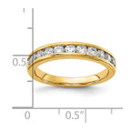 14k 3/4 carat Lab Grown Diamond VS+ F+ Complete Channel Set Band