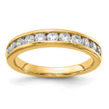 14k 3/4 carat Lab Grown Diamond VS+ F+ Complete Channel Set Band