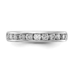 14k White Gold 3/4 carat Lab Grown Diamond VS+ F+ Complete Channel Set Band