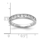 14k White Gold 3/4 carat Lab Grown Diamond VS+ F+ Complete Channel Set Band