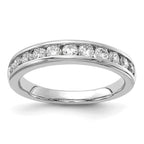 14k White Gold 3/4 carat Lab Grown Diamond VS+ F+ Complete Channel Set Band