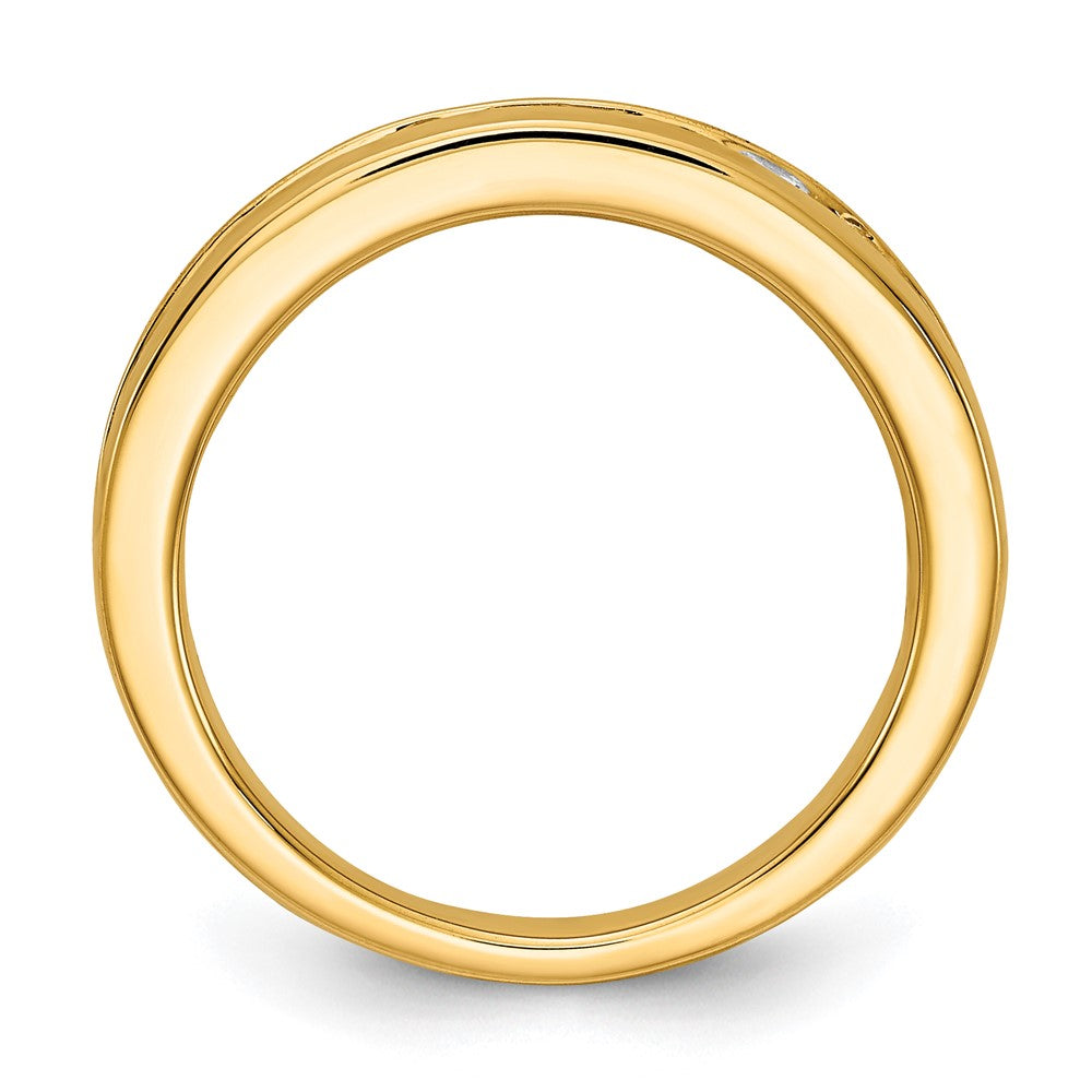 14k 1 carat Lab Grown Diamond VS/SI+ G+ Complete Channel Set Band