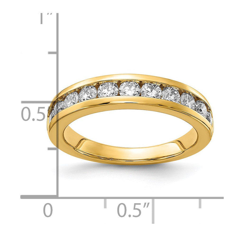 14k 1 carat Lab Grown Diamond VS/SI+ G+ Complete Channel Set Band