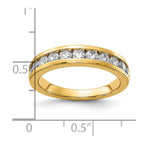14k 1 carat Lab Grown Diamond VS/SI+ G+ Complete Channel Set Band