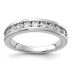14k White Gold 1 carat Lab Grown Diamond VS+ F+ Complete Channel Set Band