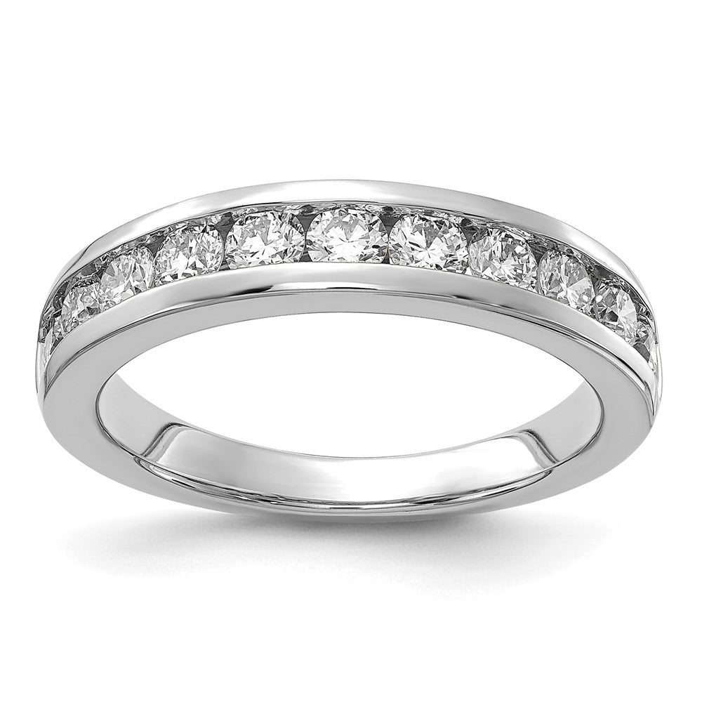 14k White Gold 1 carat Lab Grown Diamond VS+ F+ Complete Channel Set Band