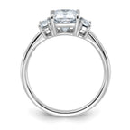 14kw 2 1/5ct. Three Stone G H I True Light Moissanite Engagement Ring