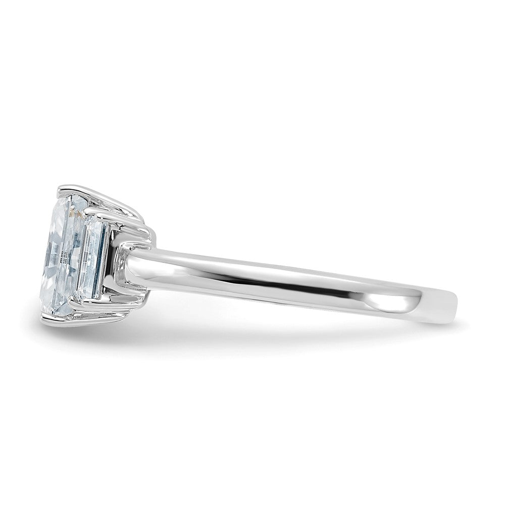 14kw 2 1/5ct. Three Stone G H I True Light Moissanite Engagement Ring