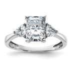 14kw 2 1/5ct. Three Stone D E F Pure Light Moissanite Engagement Ring