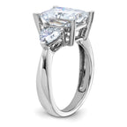 14kw 4 7/8ct. Three Stone G H I True Light Moissanite Engagement Ring