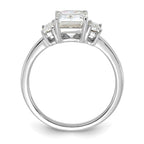 14kw 2 1/6ct. Three Stone G H I True Light Moissanite Engagement Ring