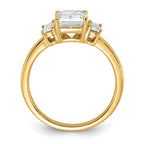 14k 2 1/6ct. Three Stone G H I True Light Moissanite Engagement Ring