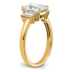 14k 2 1/6ct. Three Stone G H I True Light Moissanite Engagement Ring