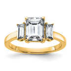 14k 2 1/6ct. Three Stone G H I True Light Moissanite Engagement Ring