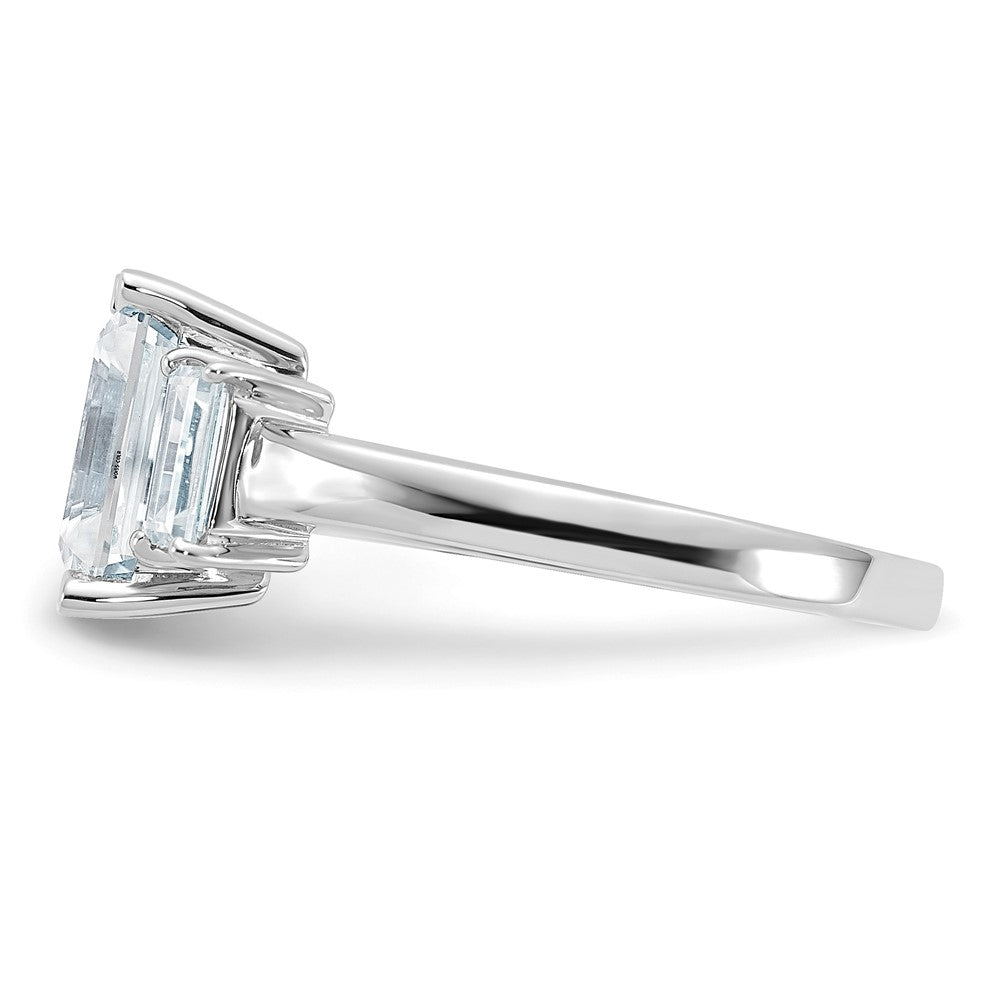 14kw 3ct. Three Stone D E F Pure Light Moissanite Engagement Ring