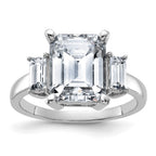 14kw 5 1/3ct. Three Stone G H I True Light Moissanite Engagement Ring