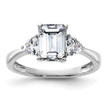 14kw 2 1/6ct. Three Stone D E F Pure Light Moissanite Engagement Ring