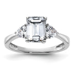 14kw 2 1/6ct. Three Stone D E F Pure Light Moissanite Engagement Ring
