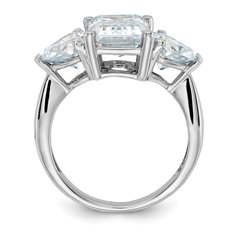 14kw 4 1/2ct. Three Stone G H I True Light Moissanite Engagement Ring