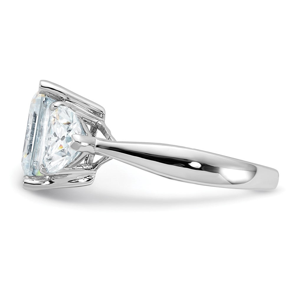 14kw 4 1/2ct. Three Stone G H I True Light Moissanite Engagement Ring