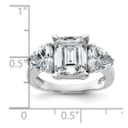 14kw 4 1/2ct. Three Stone D E F Pure Light Moissanite Engagement Ring