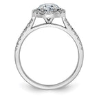 14kw 1 1/2ct. G H I True Light Round Halo Moissanite Engagement Ring