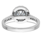 14kw 1 1/2ct. G H I True Light Round Halo Moissanite Engagement Ring