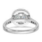 14kw 2 1/3ct. D E F Pure Light Round Halo Moissanite Engagement Ring