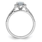 14kw 1 1/3ct. G H I True Light Oval Halo Moissanite Engagement Ring