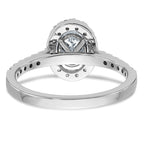 14kw 1 1/3ct. G H I True Light Oval Halo Moissanite Engagement Ring