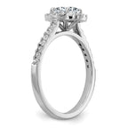 14kw 1 1/3ct. G H I True Light Oval Halo Moissanite Engagement Ring