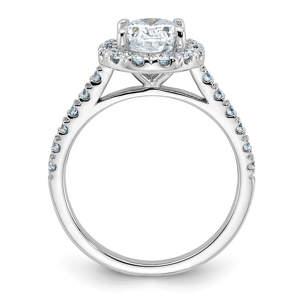 14kw 2ct. D E F Pure Light Ova Halo Moissanite Engagement Ring