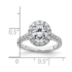 14kw 2ct. G H I True Light Oval Halo Moissanite Engagement Ring