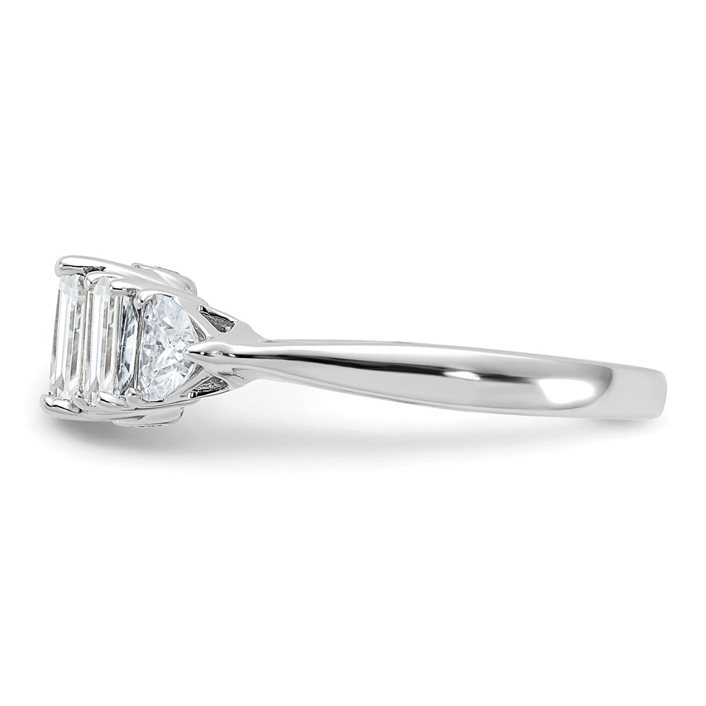 14kw 1 5/8ct. D E F Pure Light Moissanite Engagement Ring
