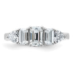 14kw 1 5/8ct. D E F Pure Light Moissanite Engagement Ring