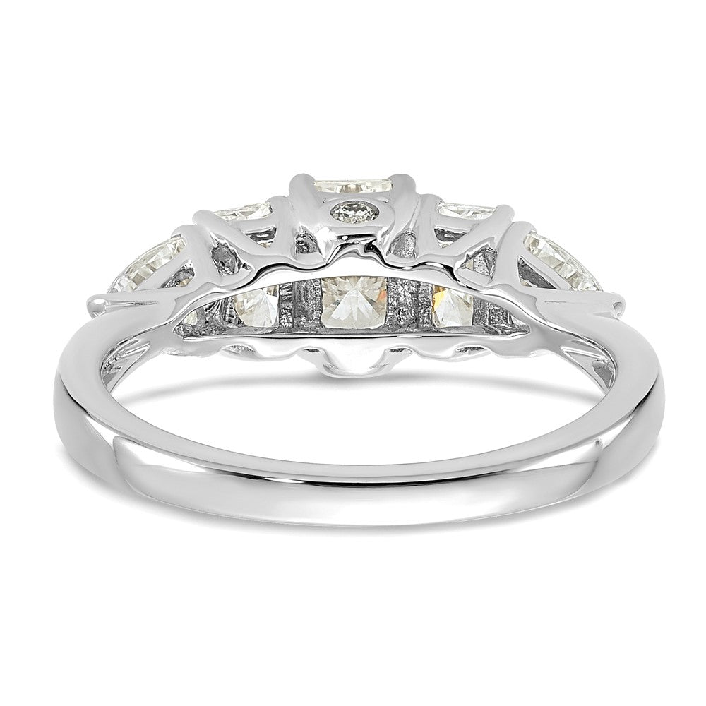 14kw 1 5/8ct. D E F Pure Light Moissanite Engagement Ring