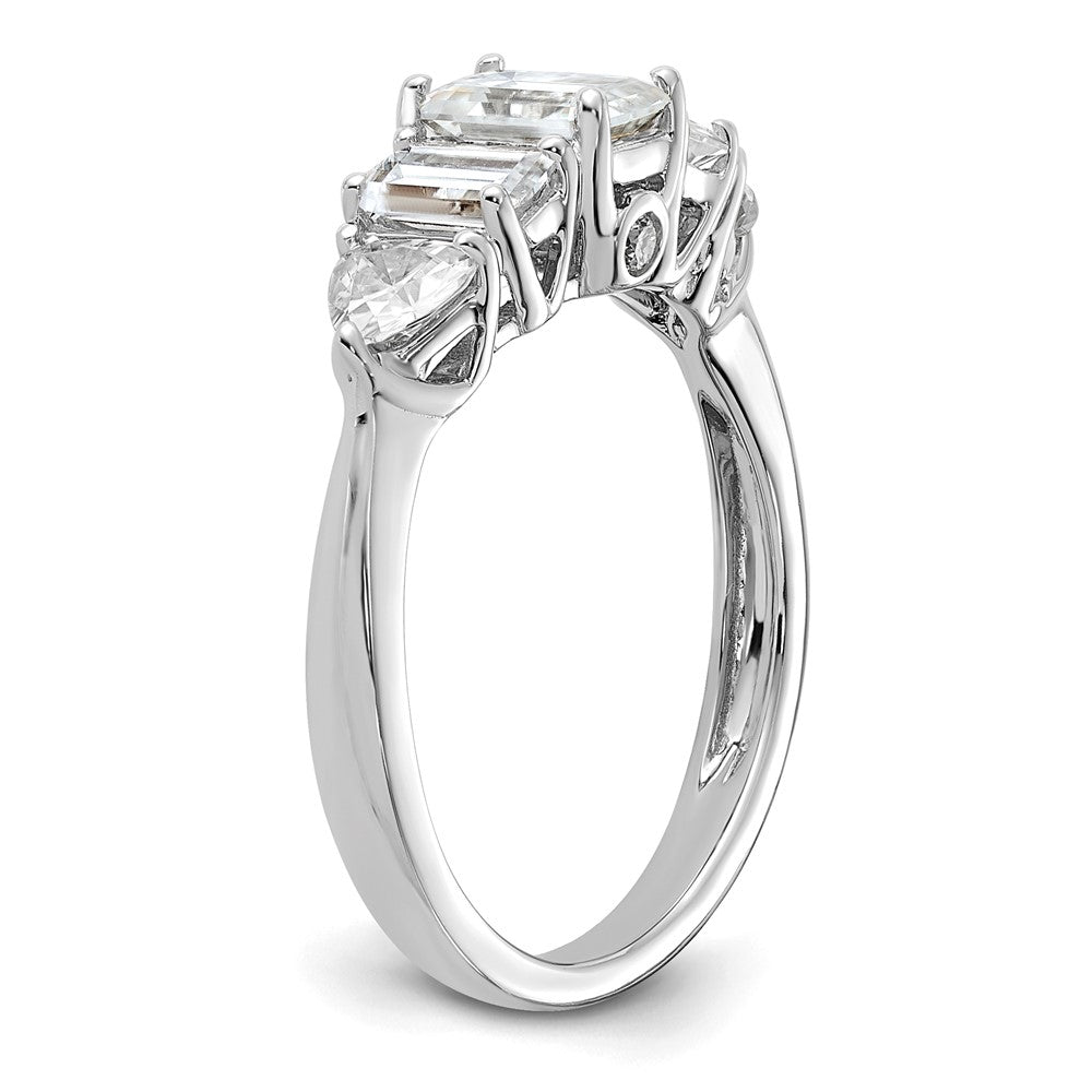 14kw 1 5/8ct. D E F Pure Light Moissanite Engagement Ring