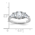 14kw 1 5/8ct. D E F Pure Light Moissanite Engagement Ring