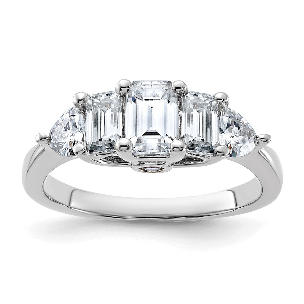 14kw 1 5/8ct. D E F Pure Light Moissanite Engagement Ring