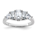 14kw 1 5/8ct. D E F Pure Light Moissanite Engagement Ring