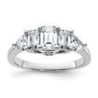 14kw 1 5/8ct. D E F Pure Light Moissanite Engagement Ring